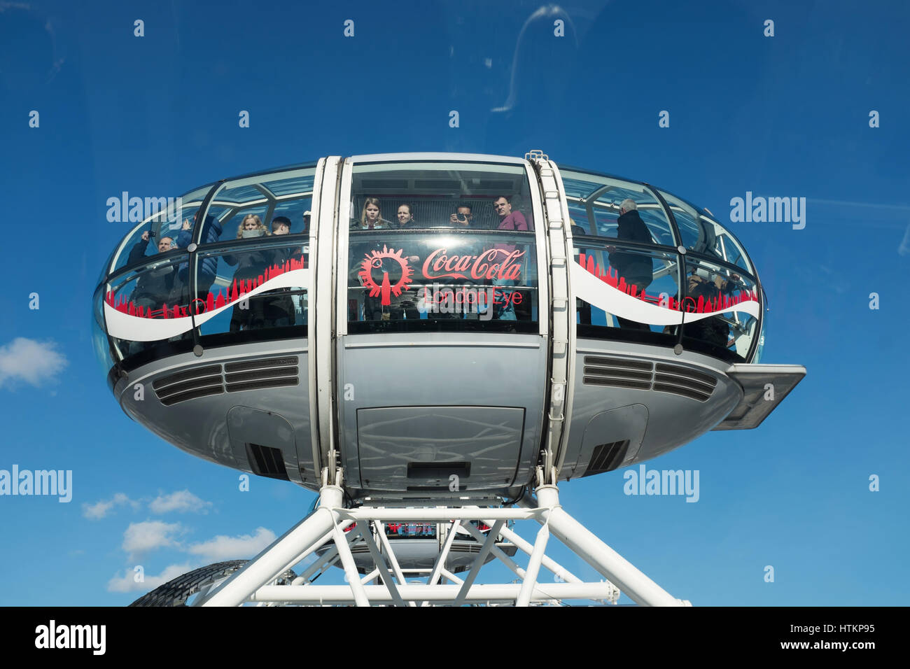 London Eye capsule passager Banque D'Images
