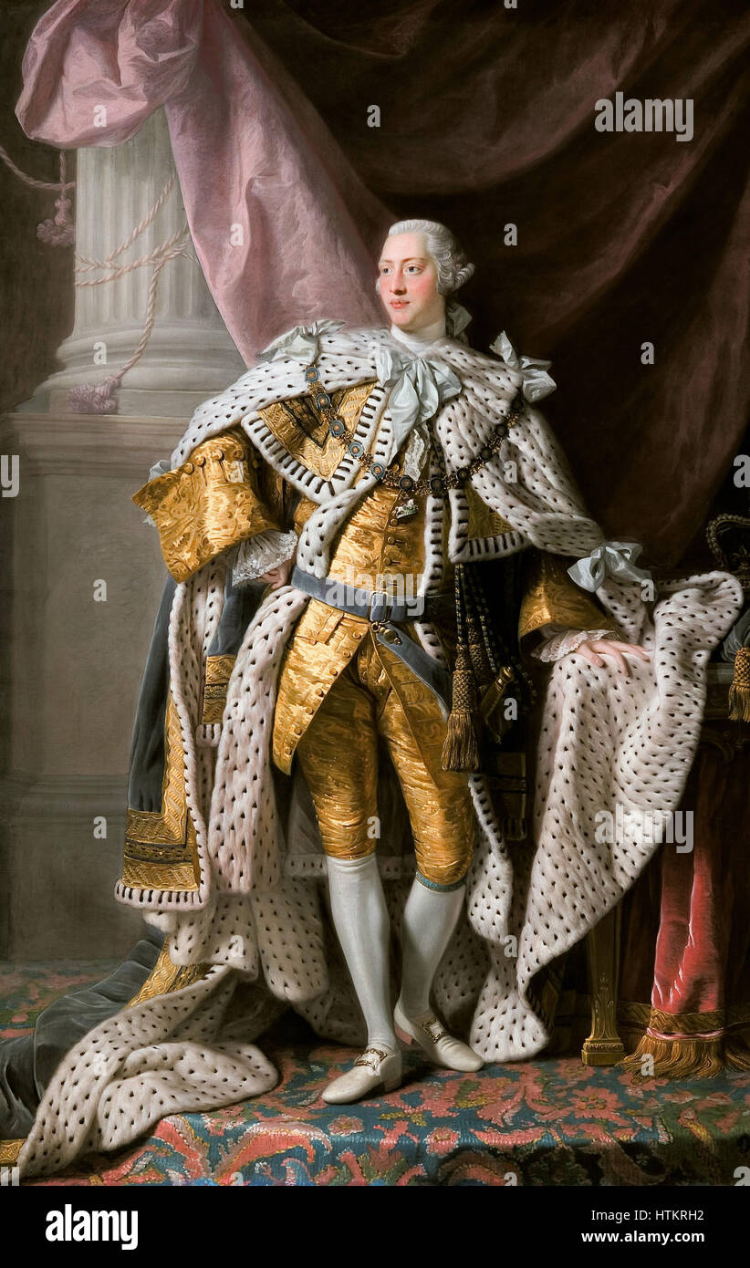 Allan Ramsay - Le Roi George III à coronation robes Banque D'Images