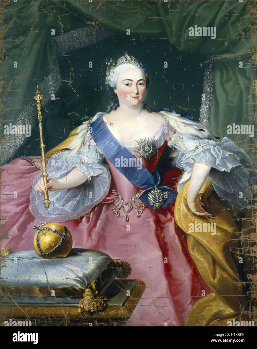 Portrait d'Elisabeth de Russie par Prenner 1750s Banque D'Images