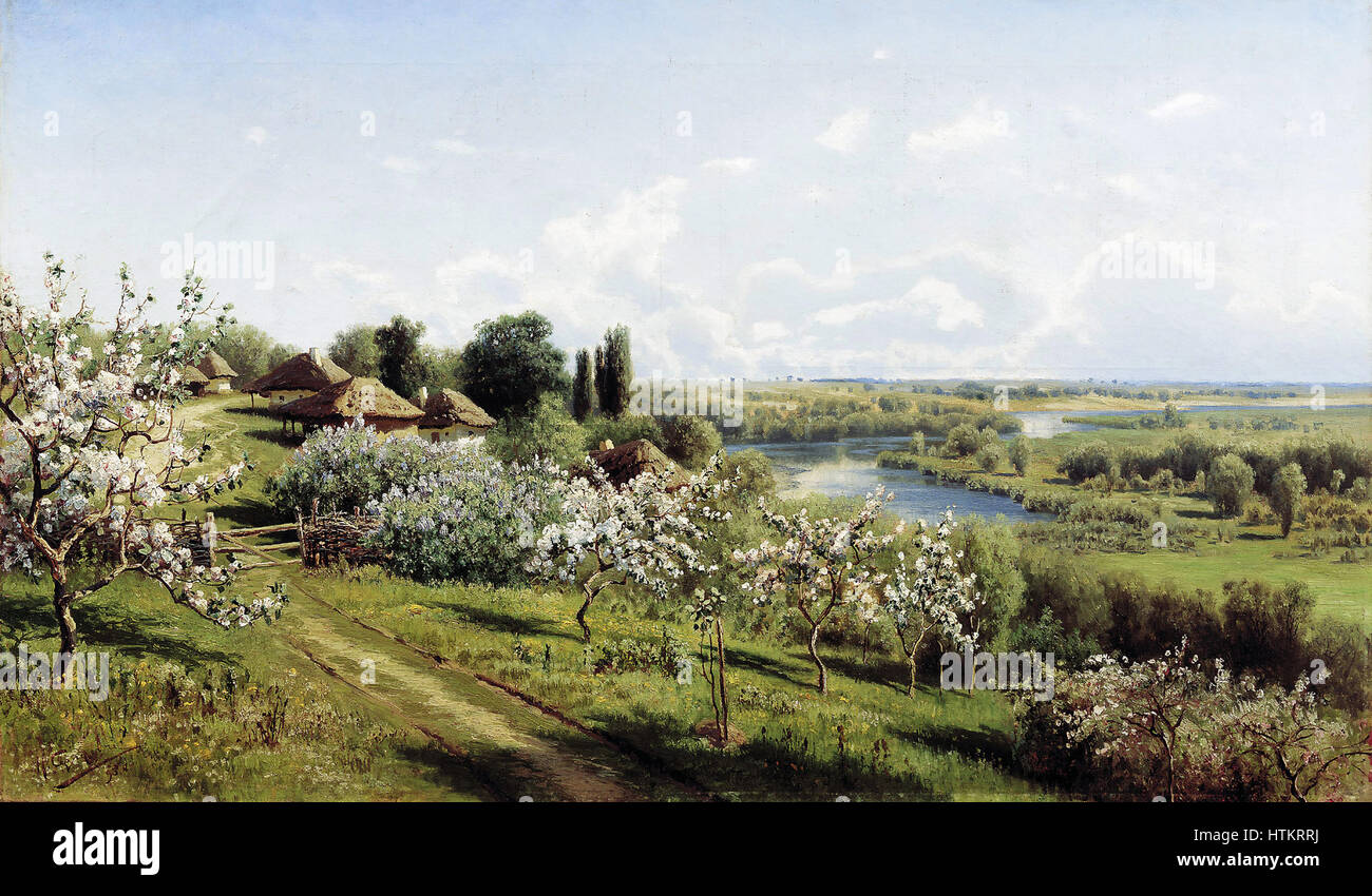 Nikolay Sergeyev Apple Blossom en petite Russie Banque D'Images