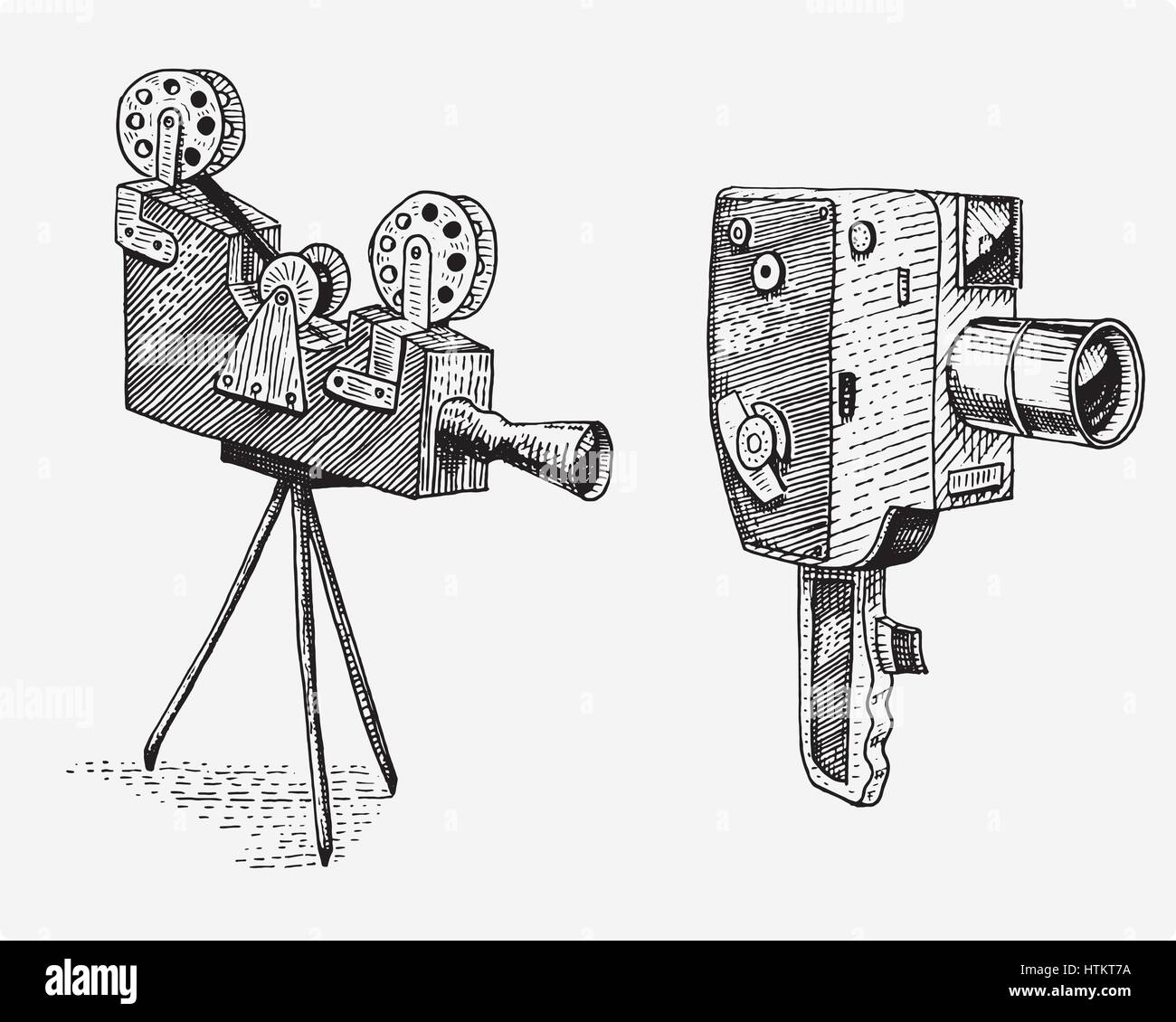 Film Photo Ou Film Appareil Vintage Graves Dessines A La Main Croquis Ou En Bois De Style Ancien Retro Vecteur Illustration Realiste Isoles Image Vectorielle Stock Alamy
