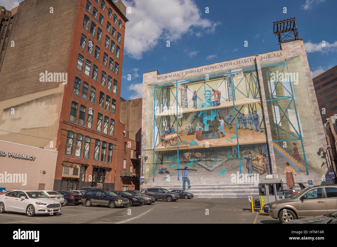 Une progression vers l'égalité, peinture murale par Jared Bader, Philadelphia, Pennsylvania, USA Banque D'Images