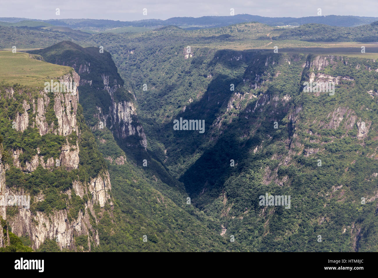 Cliffs à Fortaleza Canyon, Cambara do Sul, Rio Grande do Sul, Brésil Banque D'Images