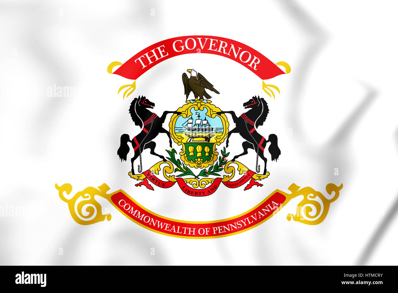 Niveau de la Gouverneur de Pennsylvanie, USA. 3D Illustration. Banque D'Images