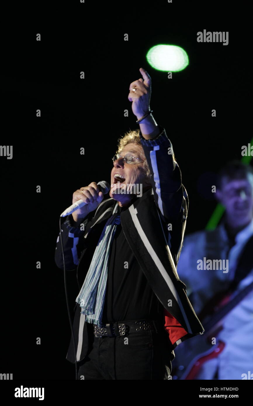 Roger Daltrey du groupe de rock, l'OMS, au Super Bowl à Miami, Floride, USA le 7 février 2010. Photo par Francis Specker Banque D'Images