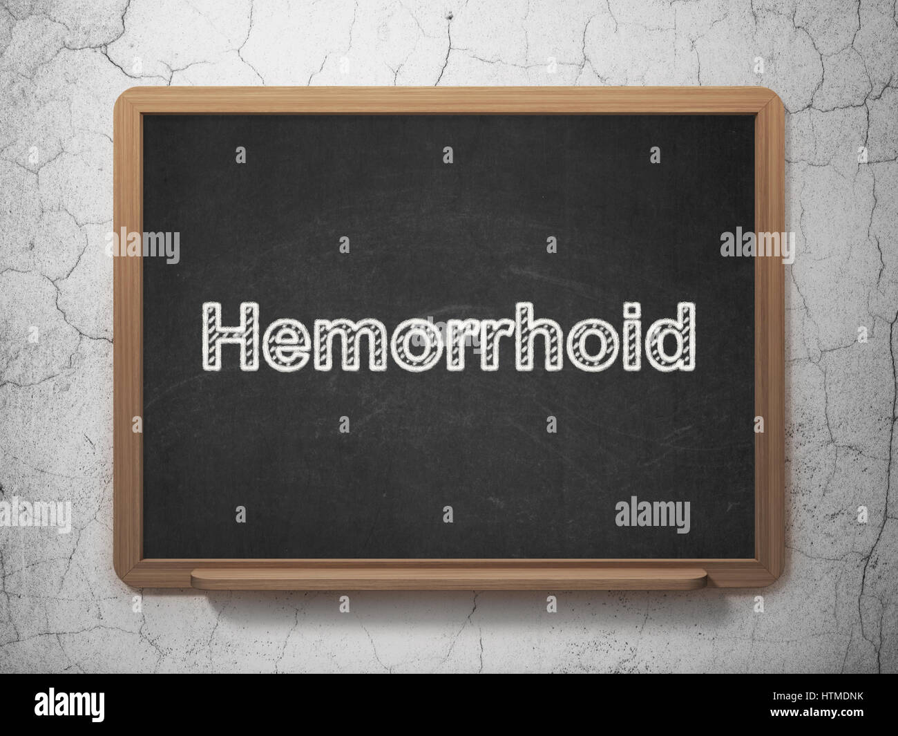 Medicine concept : hémorroïde sur arrière-plan du tableau Banque D'Images