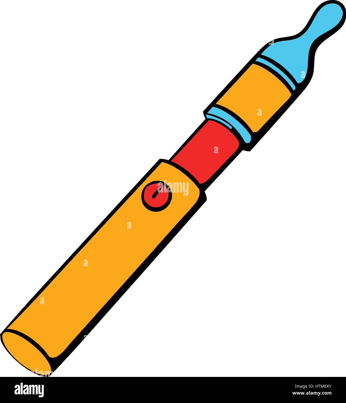 Cigarette électronique caricature icône Illustration de Vecteur