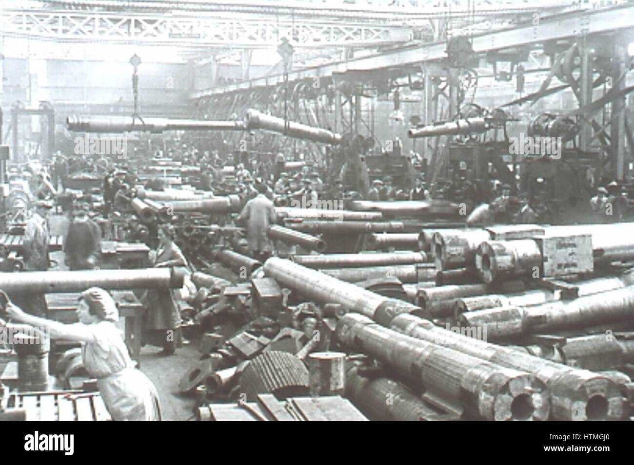 La Seconde Guerre mondiale, 1914-1919 : les femmes britanniques travaillant dans une usine d'armement à Nottingham. Banque D'Images