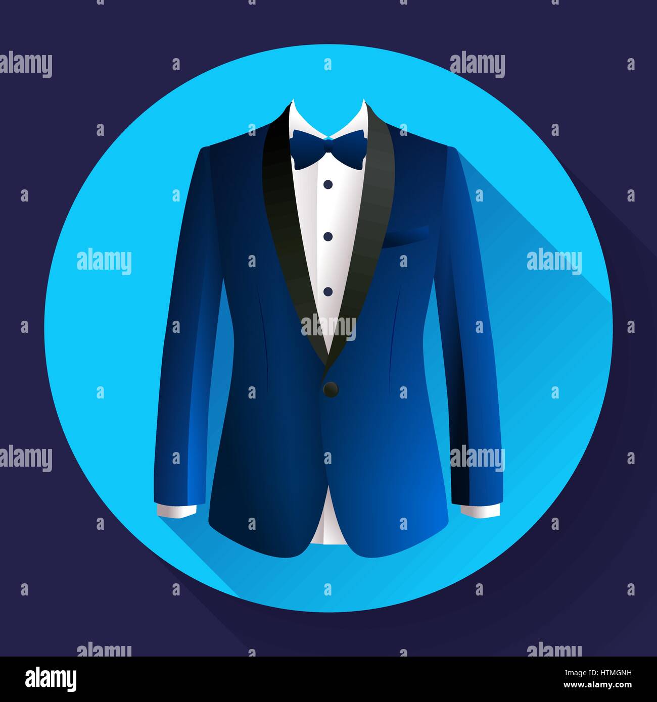 Costume homme bleu foncé icône vecteur Illustration de Vecteur