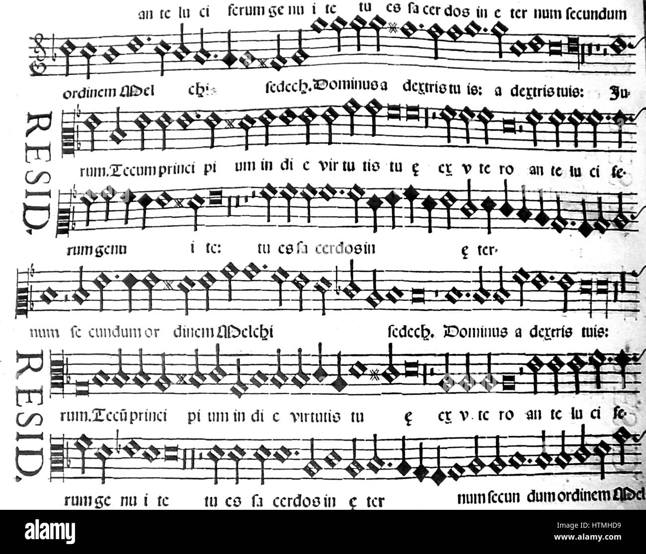 Musique composée par Tomas Luis da Victoria. Luis de Victoria, parfois Italianised da Vittoria (1548 - 27 août 1611 ), est le plus célèbre compositeur du 16e siècle en Espagne Banque D'Images