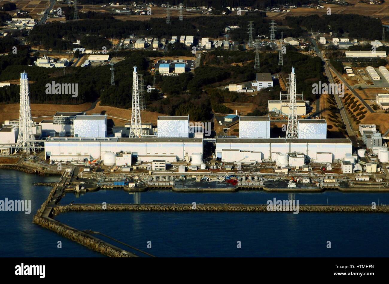 Des réacteurs de Fukushima Daiichi dans le nord-est du Japon 2011 avant le séisme d'endommager le réacteurs nucléaires mars 2011 Banque D'Images