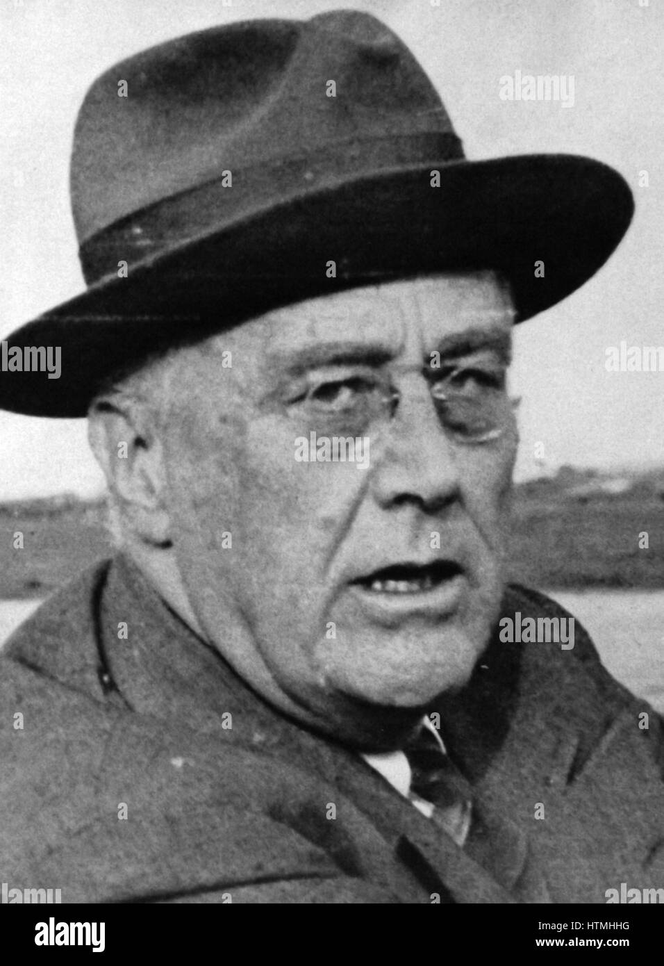 Franklin D. Roosevelt (1882-1945), 32e président des États-Unis Banque D'Images