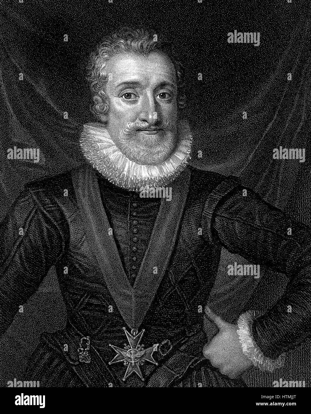 Henry IV (1553-1610) Roi de Navarre 1572 : Roi de France de 1589. Gravure c1830 Banque D'Images