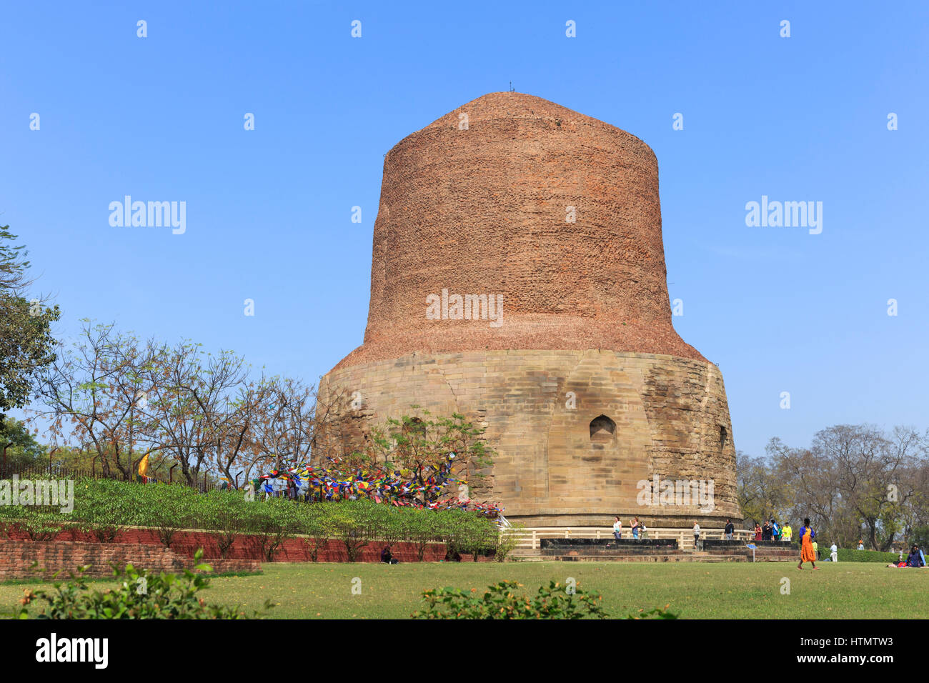 Dhamekh Stoupa s, Temple Sarnath, Inde Banque D'Images