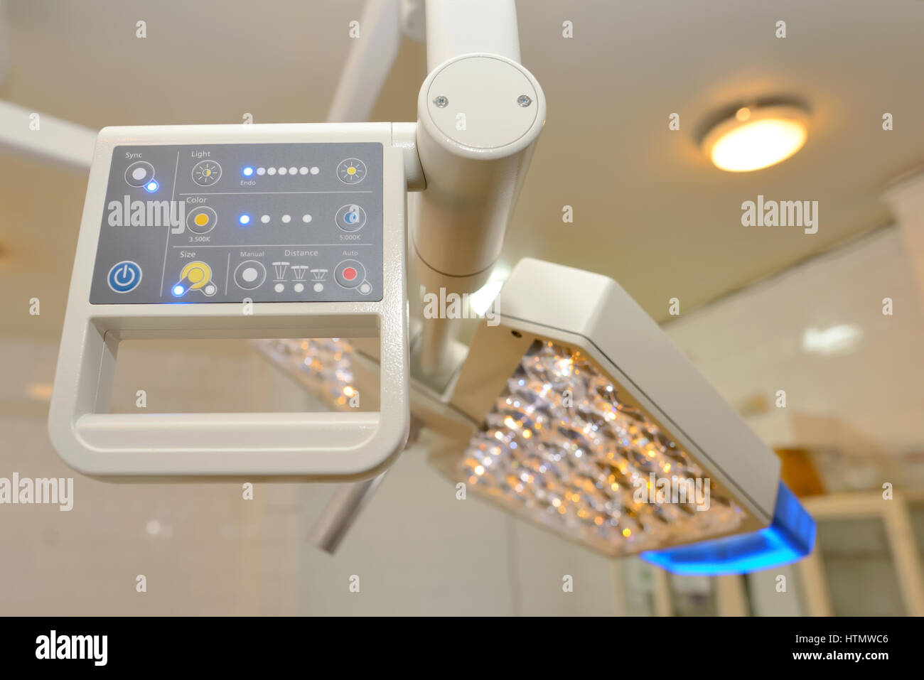 Système LED lights chirurgicale en salle d'opération Banque D'Images