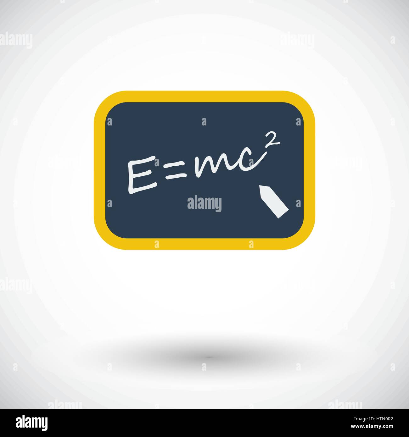 E  = mc2. Seule simple icône sur fond blanc. Vector illustration. Illustration de Vecteur
