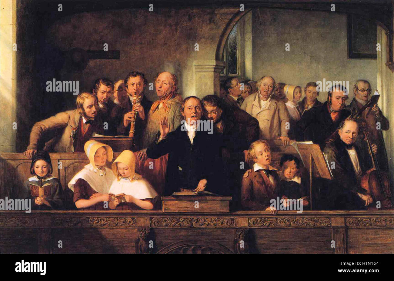 Thomas Webster - Le Village Choir Banque D'Images