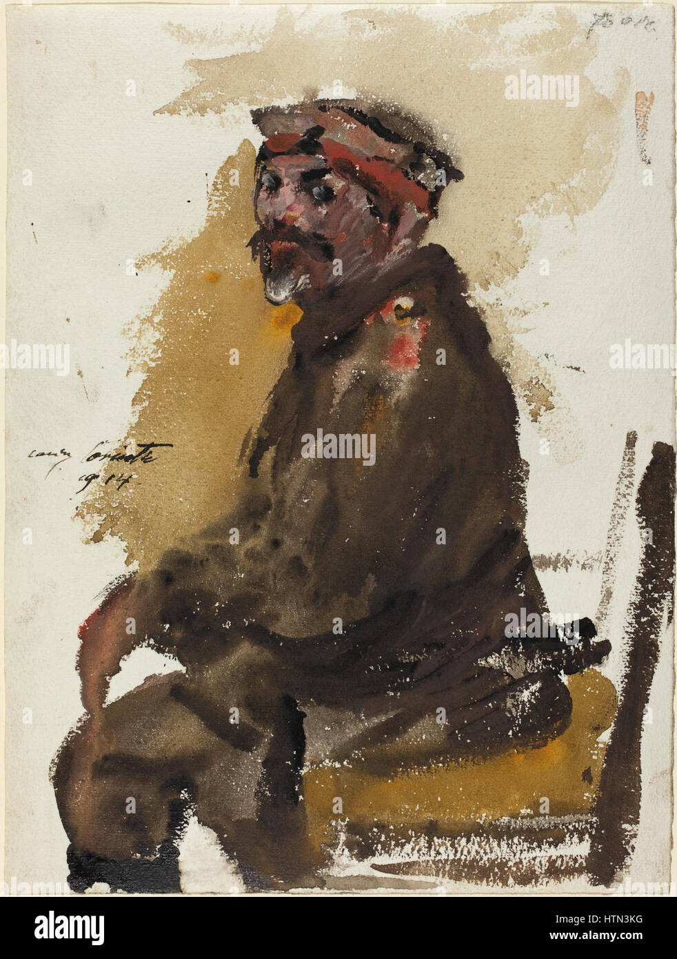 Lovis Corinth - Hermann frappé en uniforme (1914) Banque D'Images