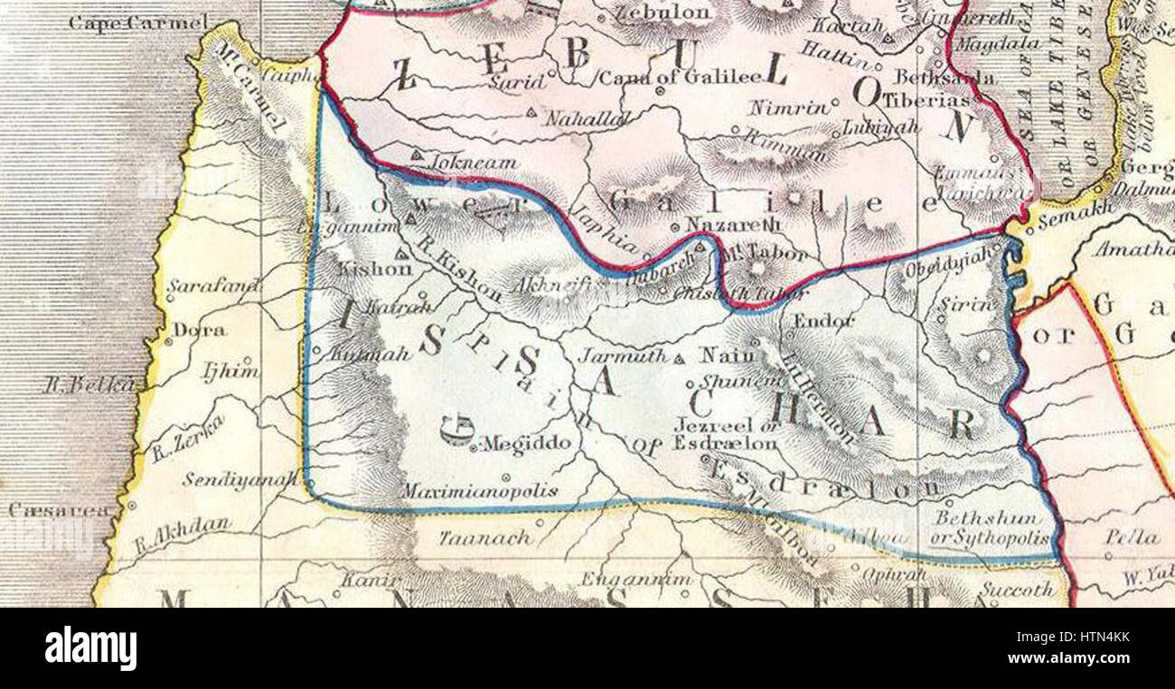 Issacar. 1852 Philip Site de Palestine - Israël - Terre Sainte - Geographicus - Palestine-philip-1852 Banque D'Images