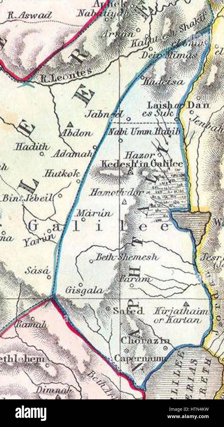 Nephthali. 1852 Philip Site de Palestine - Israël - Terre Sainte - Geographicus - Palestine-philip-1852 Banque D'Images