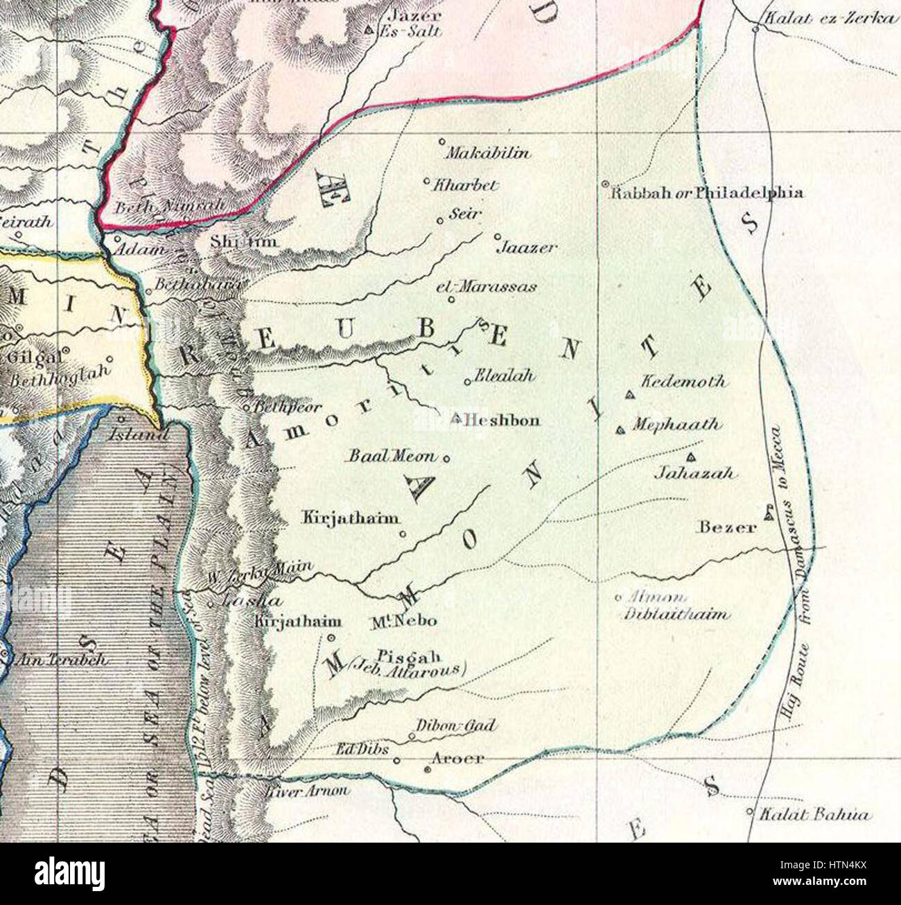 Ruben. 1852 Philip Site de Palestine - Israël - Terre Sainte - Geographicus - Palestine-philip-1852 Banque D'Images