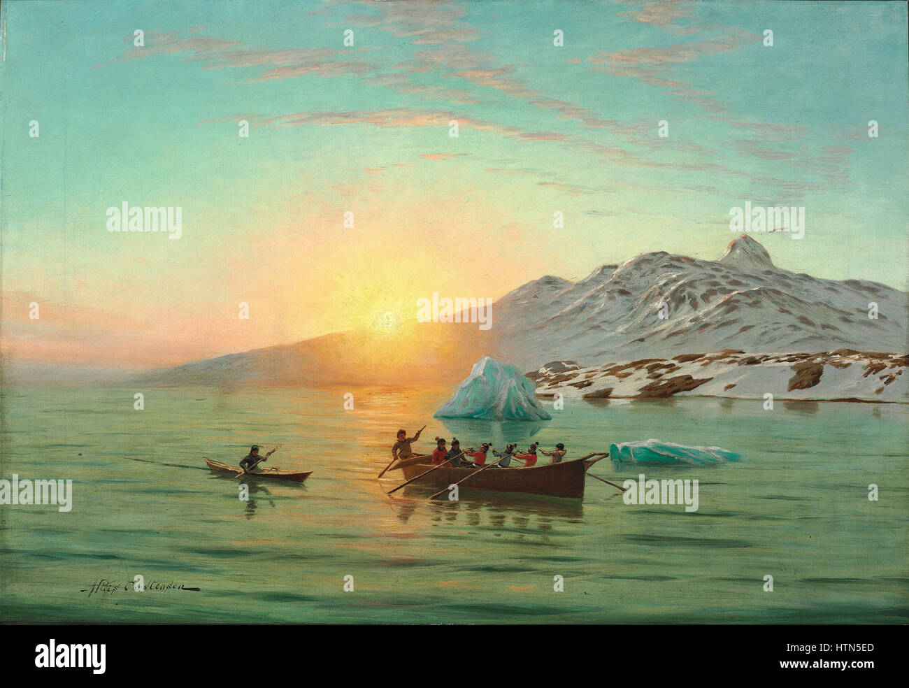 Carstensen-Umiak Banque D'Images