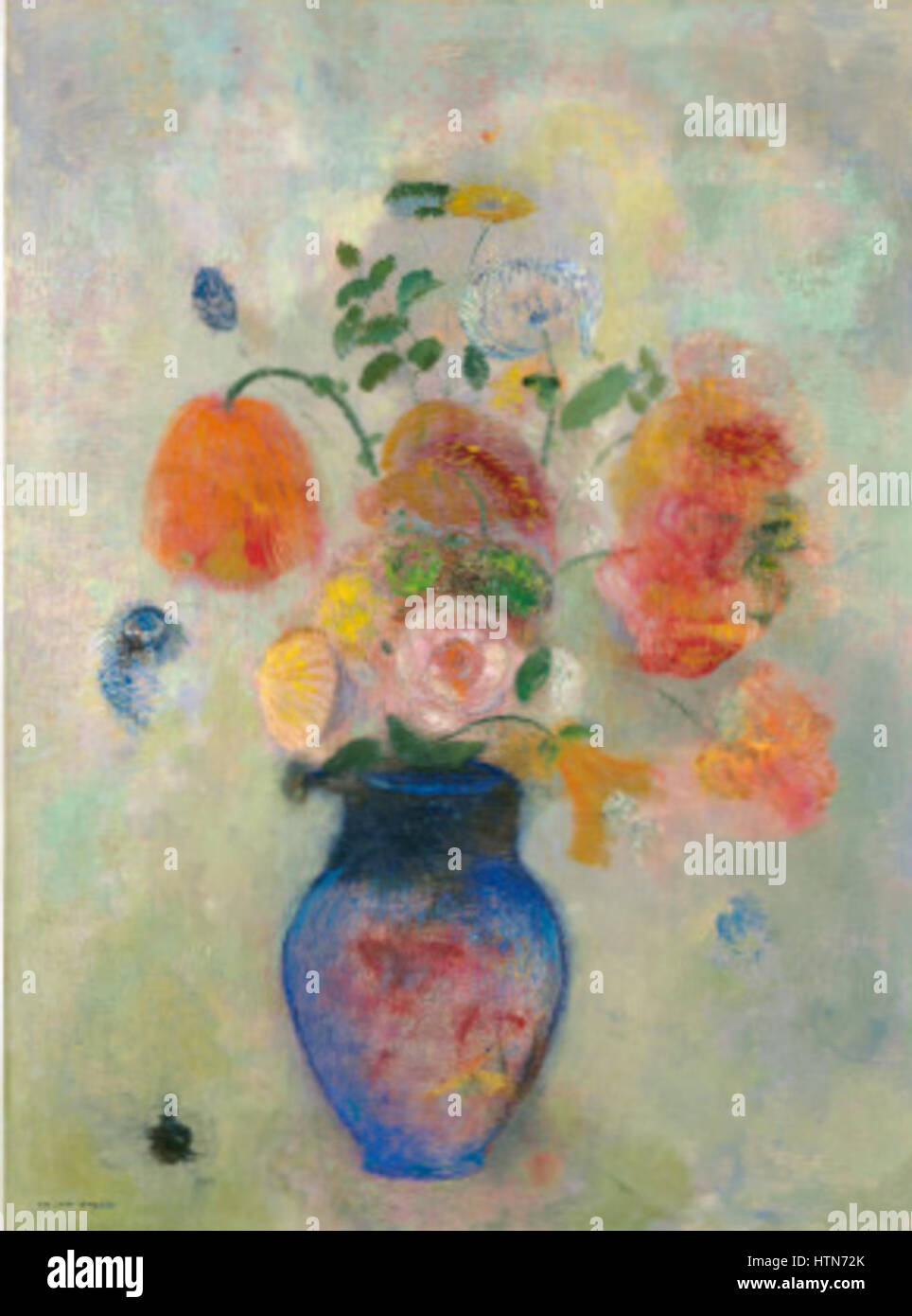 Grand vase de fleurs -Odilon Redon Banque D'Images
