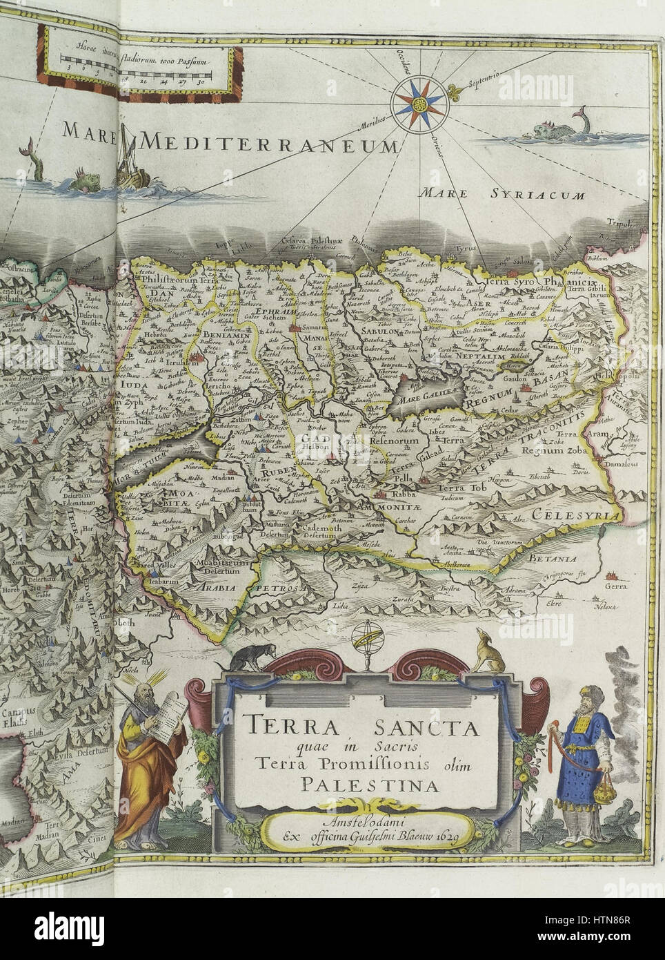 Willem Janszoon Blaeu et Joan Blaeu. Terra Sancta quae in sacris Terra Promissionis olim Palestina. 1648-1664 Banque D'Images