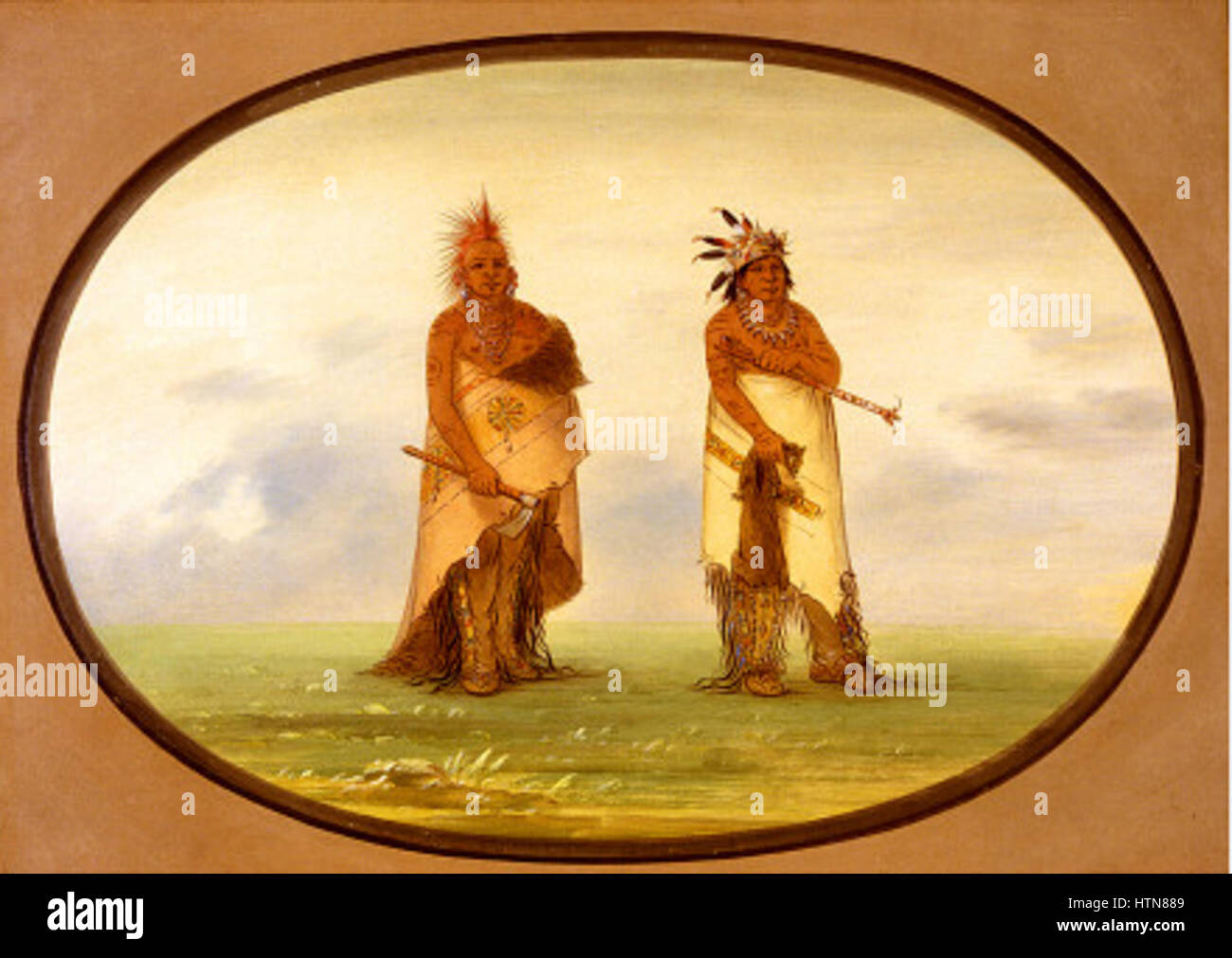 Deux inconnus des indiens de l'amérique du nord Banque D'Images