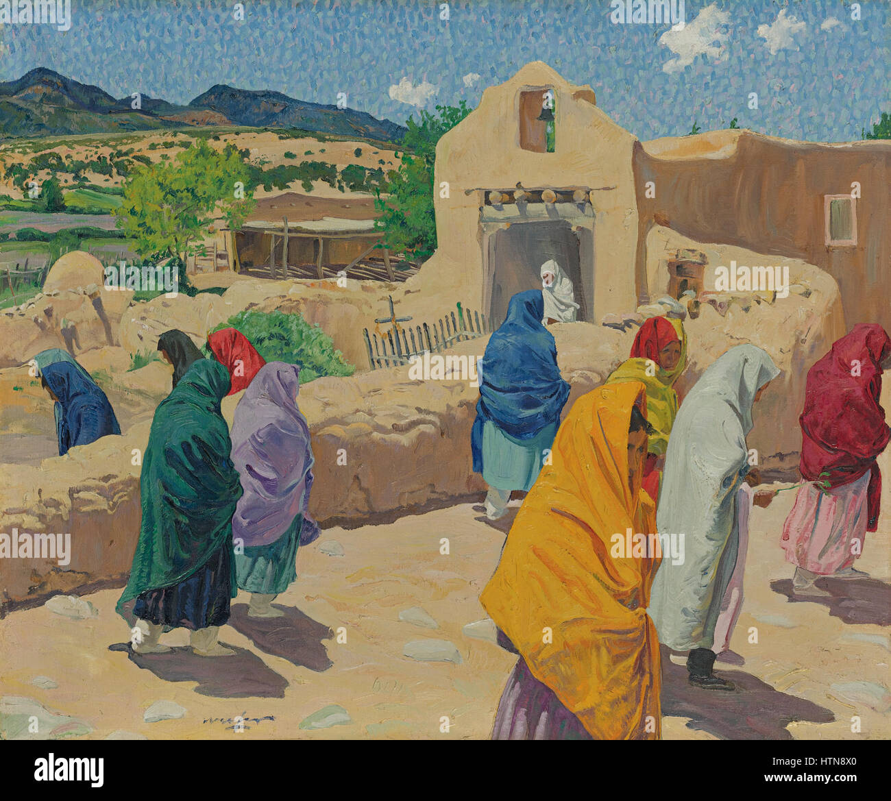 Walter Ufer - après la chapelle heure Banque D'Images