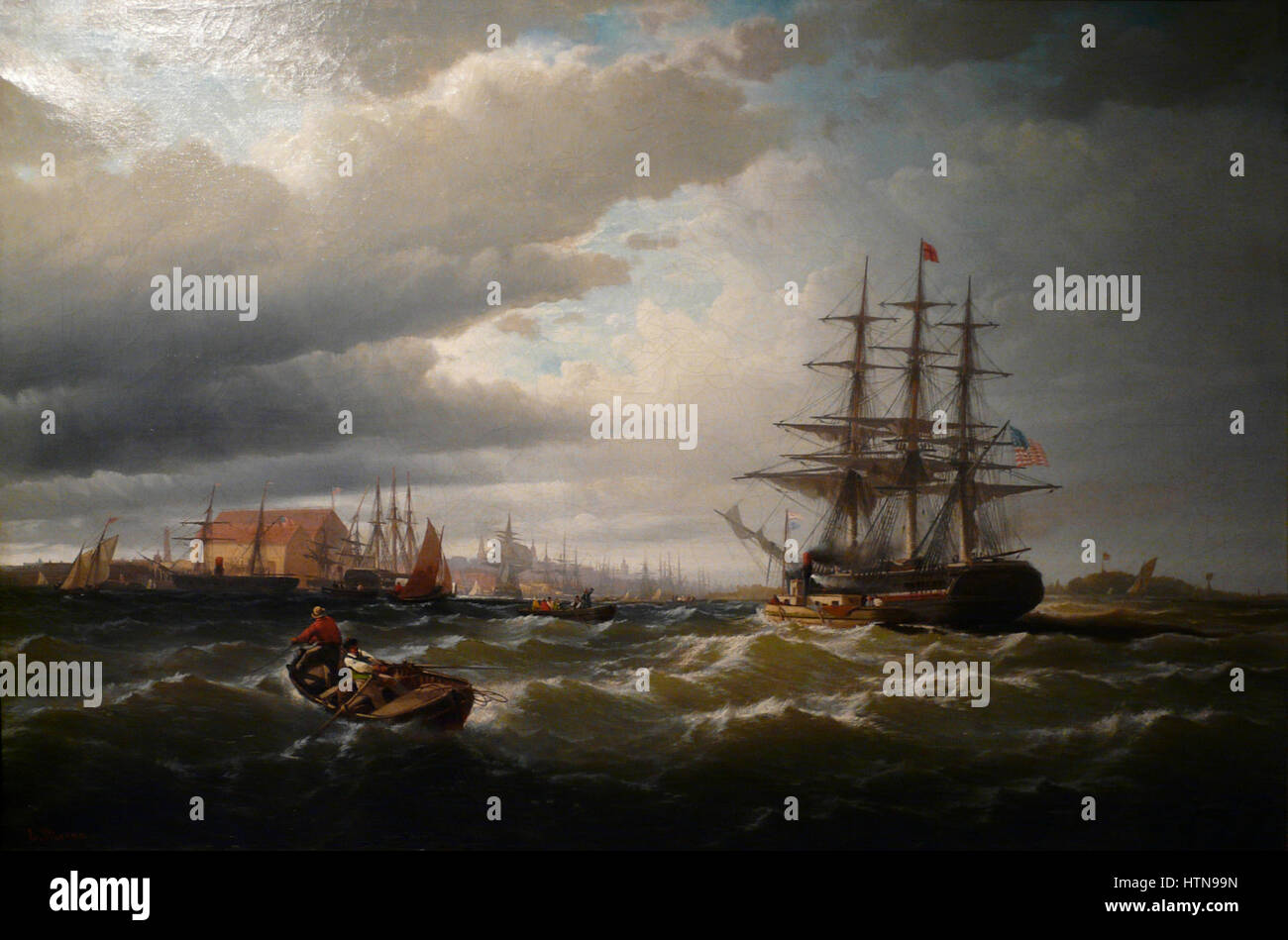 L'Independence Seaport Museum de Philadelphie offre une exploration complète de l'histoire maritime. Avec des expositions sur les navires, les batailles navales et le développement de la navigation dans l'histoire américaine, il est un centre éducatif pour les visiteurs de découvrir le patrimoine naval de la nation et l'exploration maritime. Banque D'Images