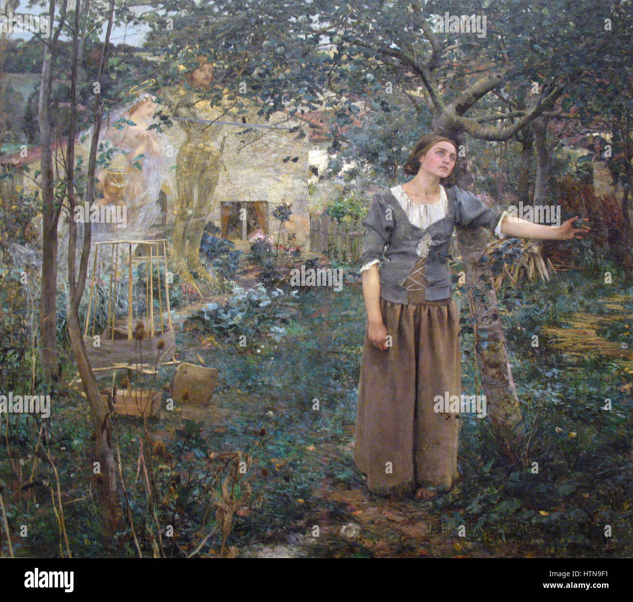 Johanna von Orleans de Jules Bastien-Lepage est une peinture du XIXe siècle représentant Jeanne d'Arc dans un moment de réflexion spirituelle, mettant en valeur le talent de Bastien-Lepage pour capturer la profondeur émotionnelle des personnages historiques. Banque D'Images