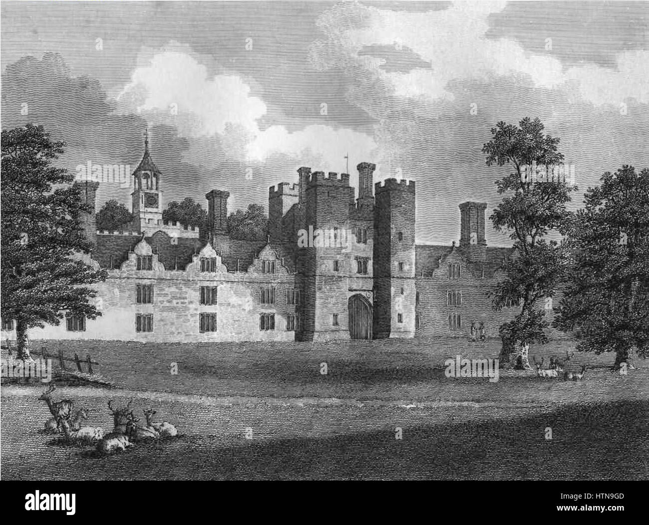 Knole, Sevenoaks par Paul Amsinck & gravé par Letitia Byrne - 1809 Banque D'Images