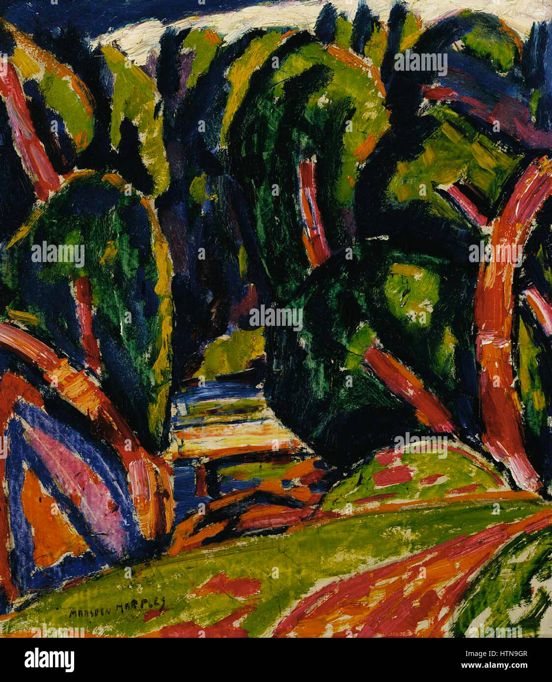 Red Tree Marsden Hartley Banque D'Images