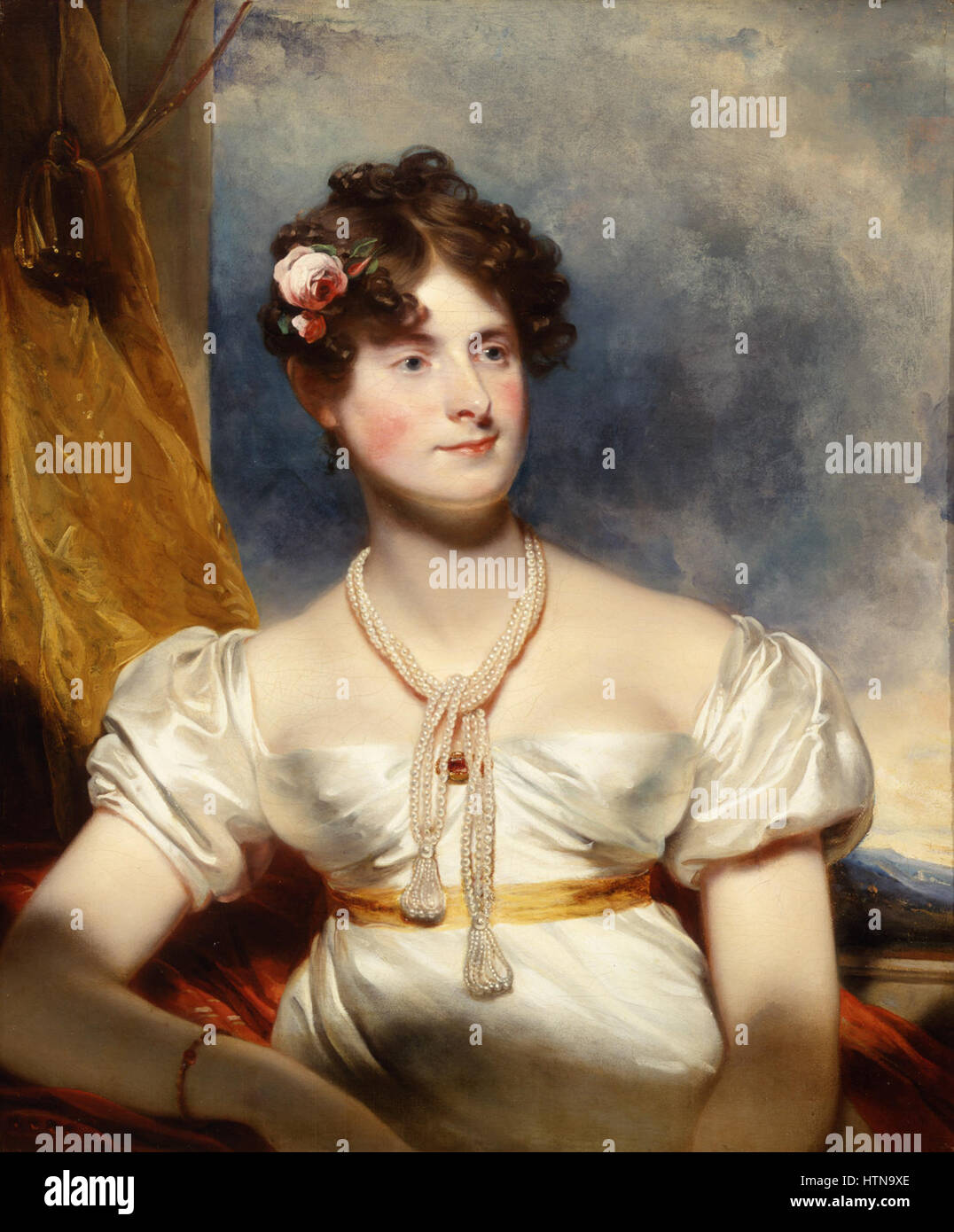 Sitter inconnu par sir Thomas Lawrence Banque D'Images