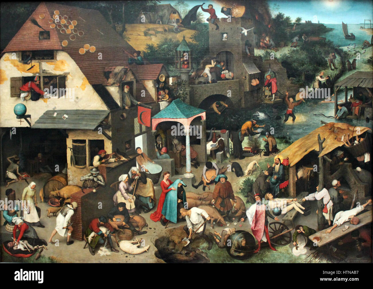 Pieter Bruegel l'ancien - l'anagoria Proverbes Néerlandais Banque D'Images