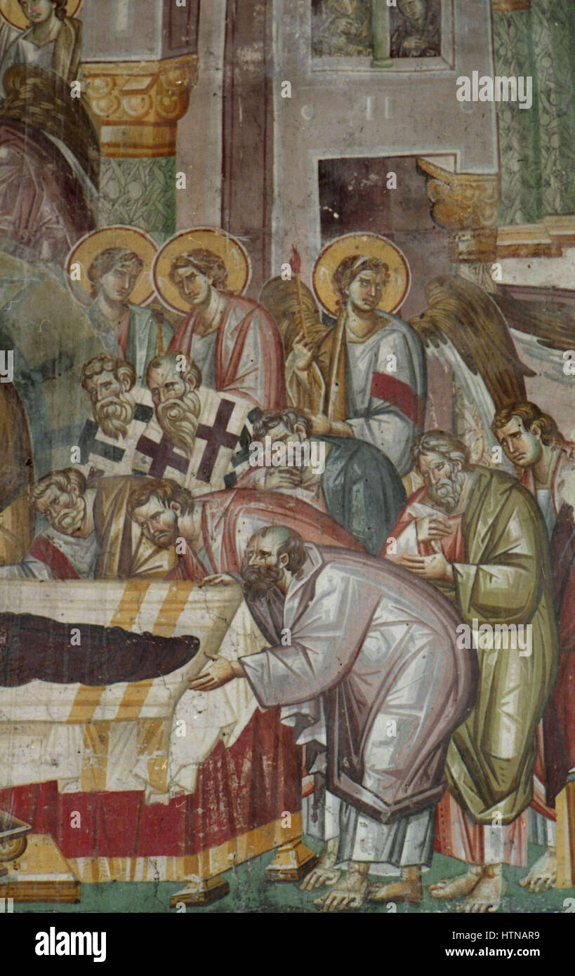 Peintures dans l'église de la Théotokos Peribleptos d'Ohrid 04 Banque D'Images