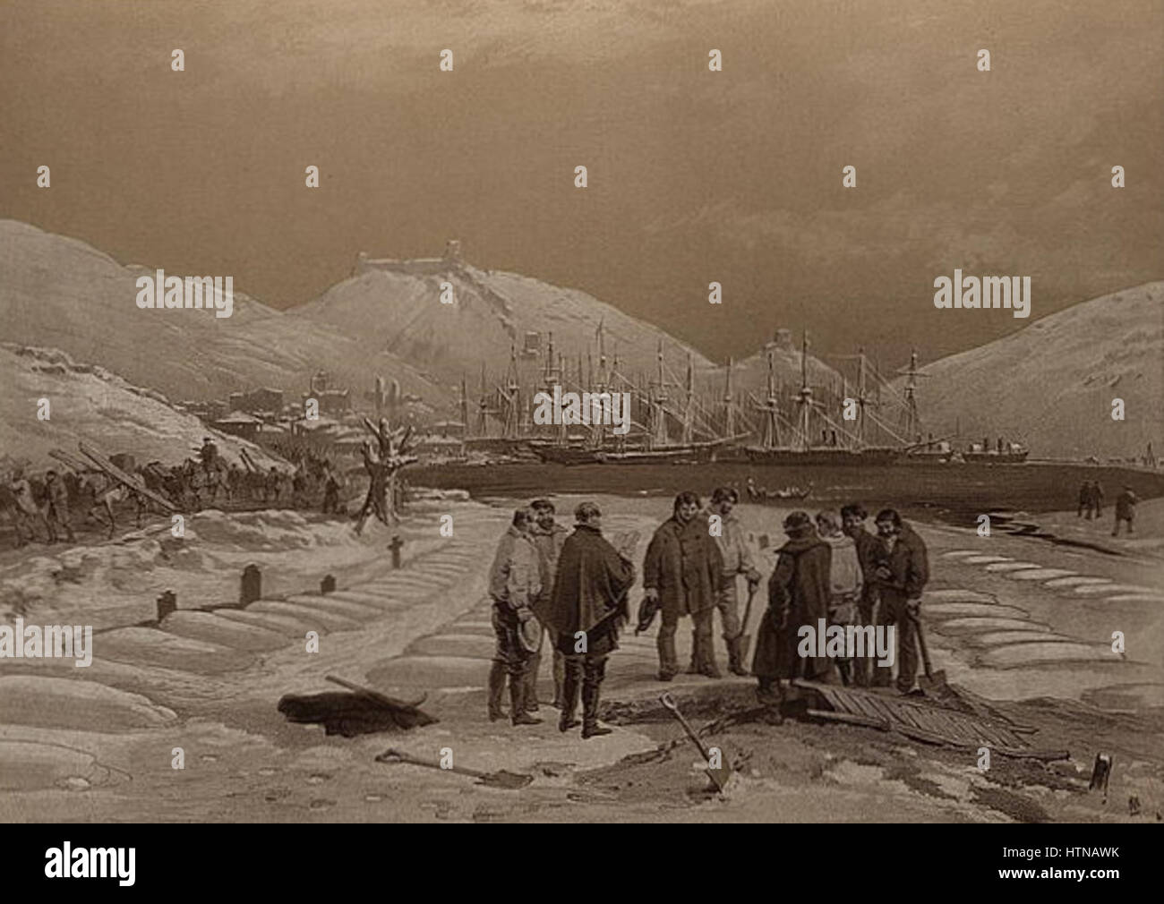 Graves à la tête de l'administration portuaire de Balaklava Banque D'Images