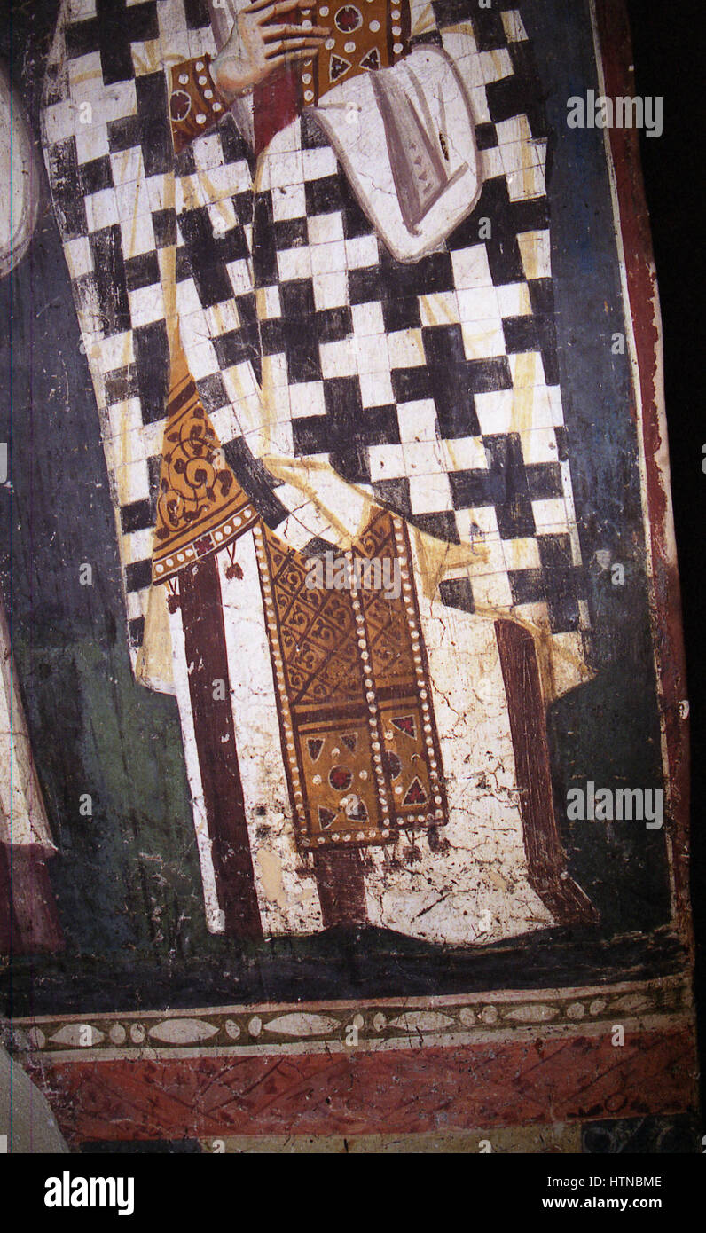 Peintures dans l'église de la Théotokos Peribleptos Ohrid de 0145 Banque D'Images