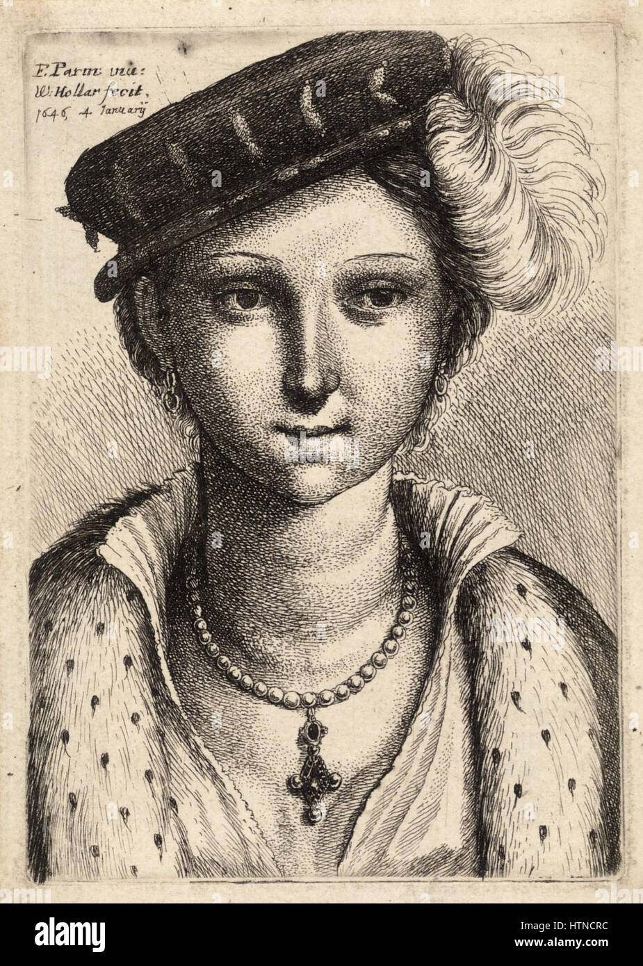 La gravure de Venceslas Hollar, « jeune femme avec un chapeau à plumes », représente une femme à la mode du XVIIe siècle, mettant en valeur son habileté à capturer des détails délicats. L'œuvre reflète les tendances de la mode et du portrait de l'époque. Banque D'Images La gravure de Venceslas Hollar, « jeune femme avec un chapeau à plumes », représente une femme à la mode du XVIIe siècle, mettant en valeur son habileté à capturer des détails délicats. L'œuvre reflète les tendances de la mode et du portrait de l'époque. Banque D'Images