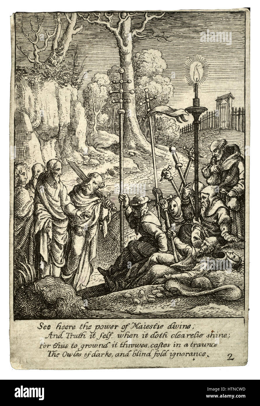 Cette gravure de Venceslas Hollar représente la scène biblique de Jésus confrontant ses détracteurs, capturant l’intensité émotionnelle et l’atmosphère dramatique du moment. Banque D'Images Cette gravure de Venceslas Hollar représente la scène biblique de Jésus confrontant ses détracteurs, capturant l’intensité émotionnelle et l’atmosphère dramatique du moment. Banque D'Images