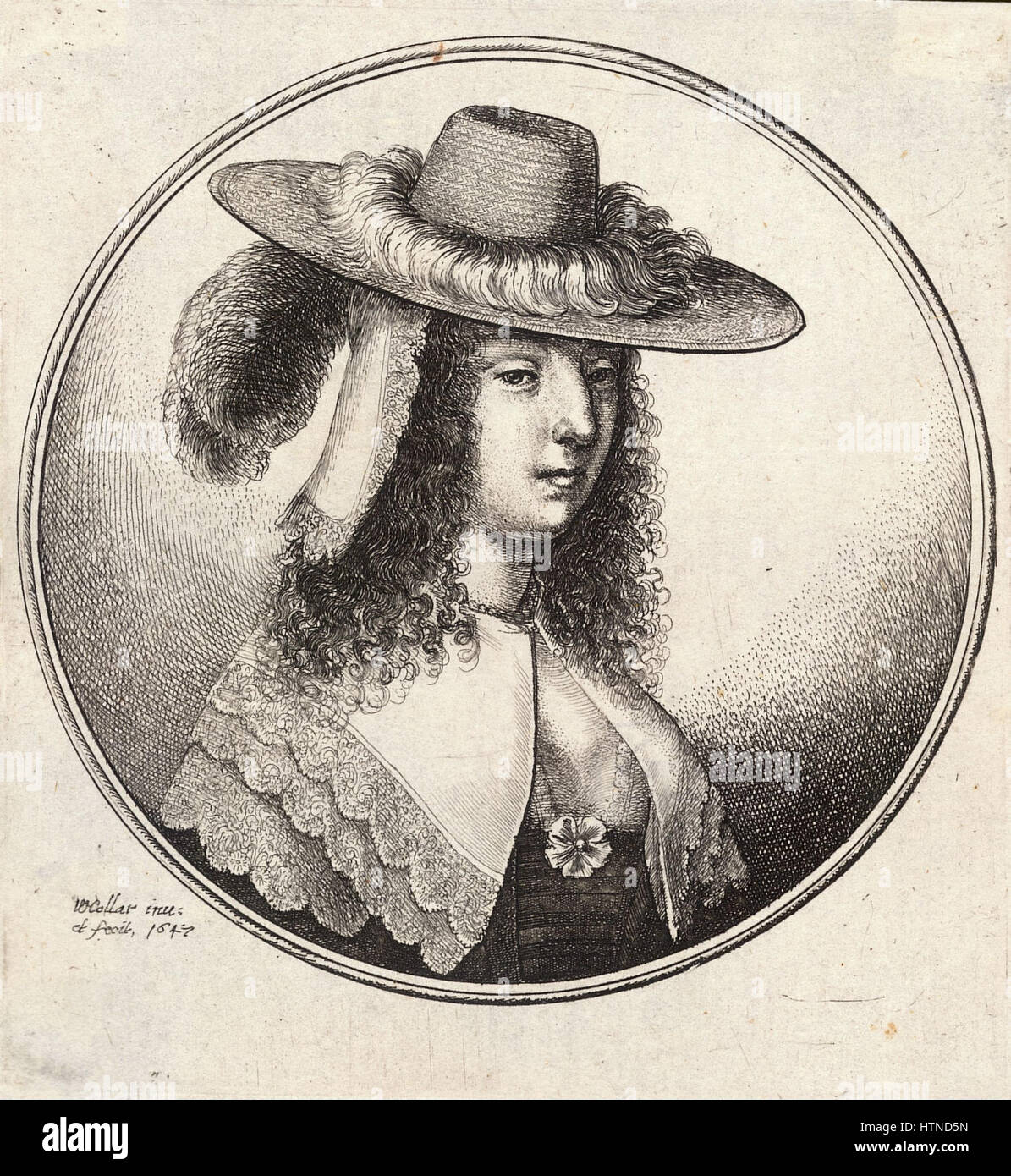 La gravure de Wenceslas Hollar « femme au chapeau à plumes » présente des détails complexes et un dessin au trait expressif. Le chapeau de femme symbolise la mode du XVIIe siècle, capturant à la fois l’élégance et le style de l’époque. Banque D'Images La gravure de Wenceslas Hollar « femme au chapeau à plumes » présente des détails complexes et un dessin au trait expressif. Le chapeau de femme symbolise la mode du XVIIe siècle, capturant à la fois l’élégance et le style de l’époque. Banque D'Images