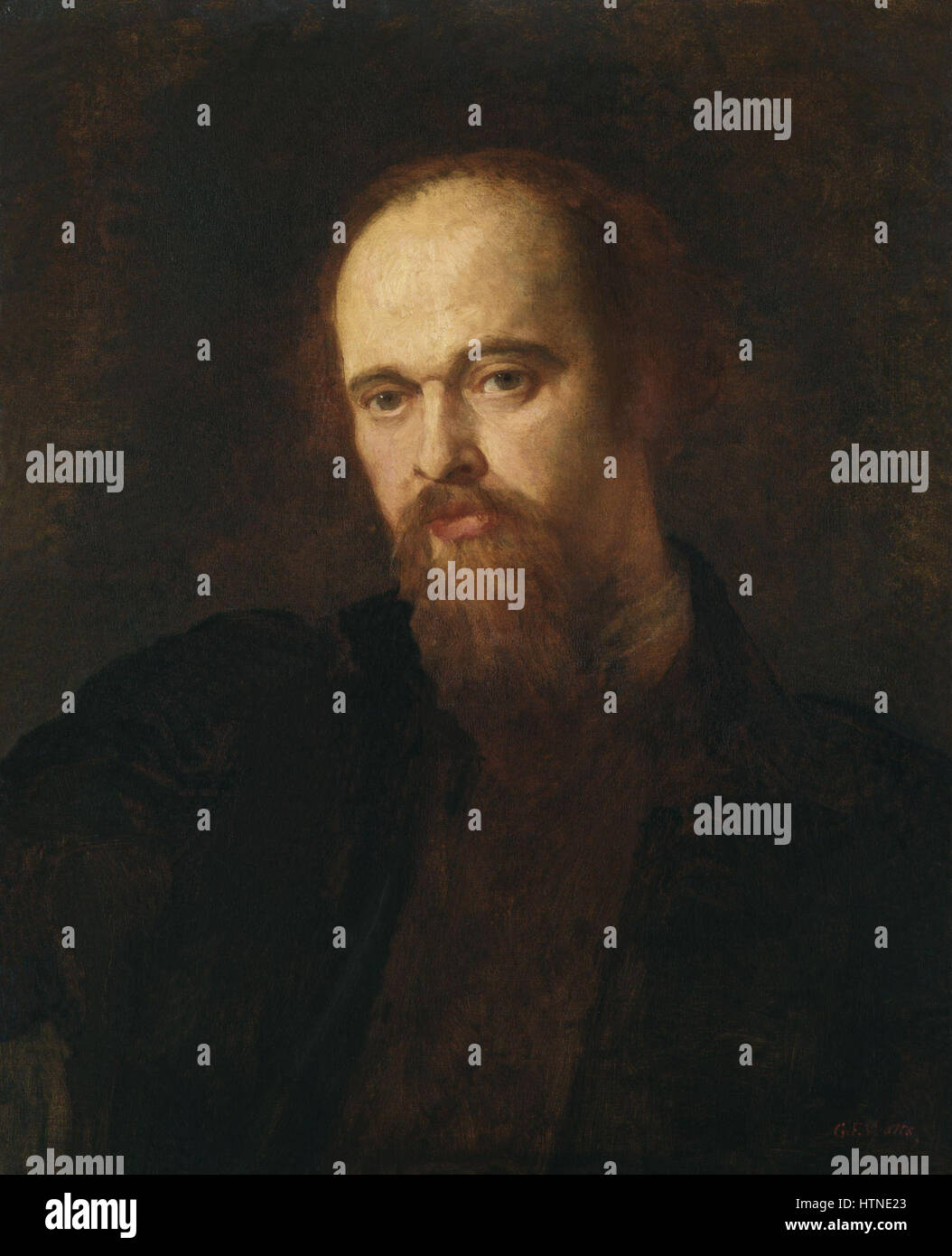 Dante Gabriel Rossetti par George Frederic Watts Banque D'Images