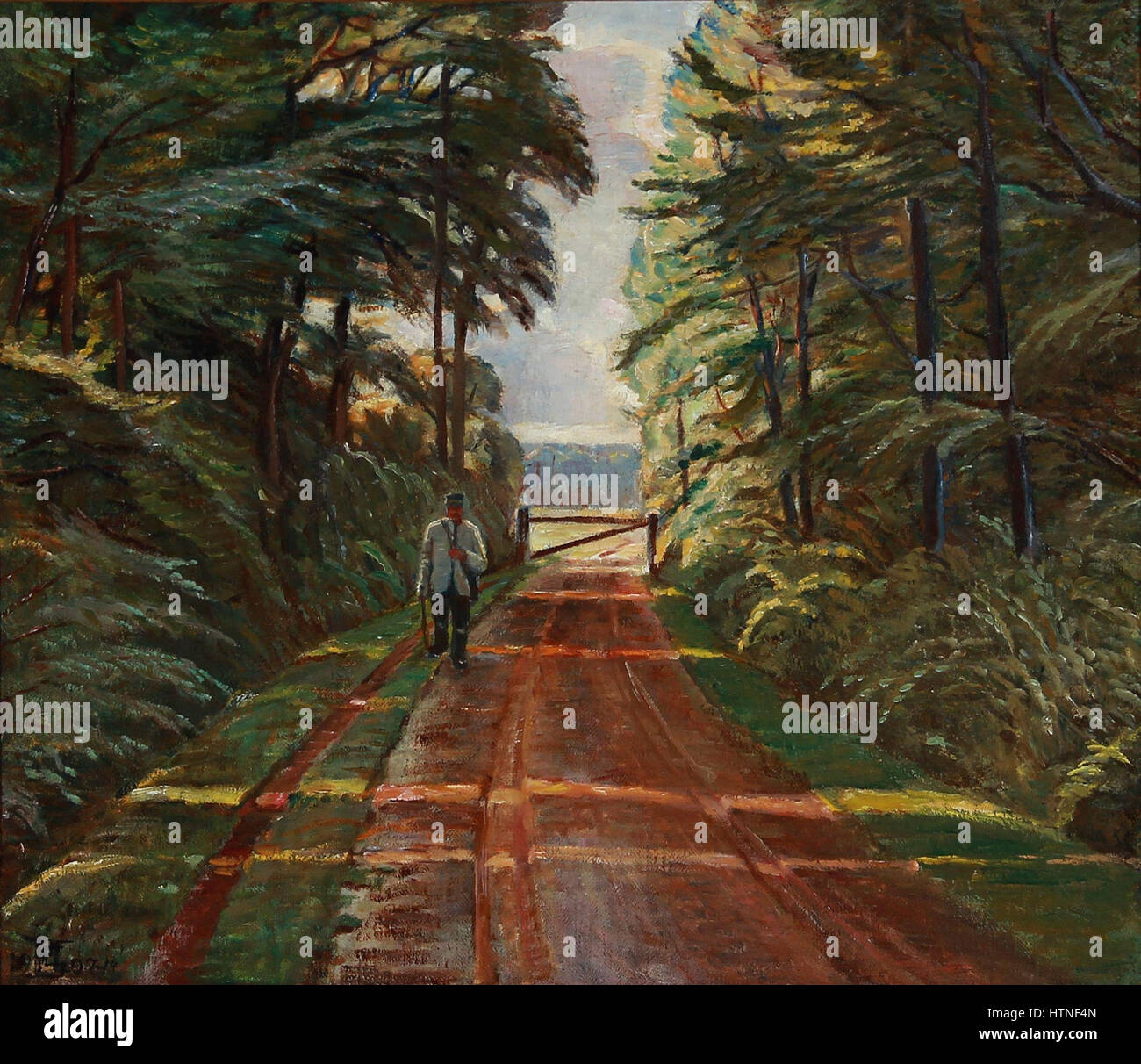 Poul S. Christiansen - j'Tokkeskov Kariseegnen Skovvej ved Banque D'Images