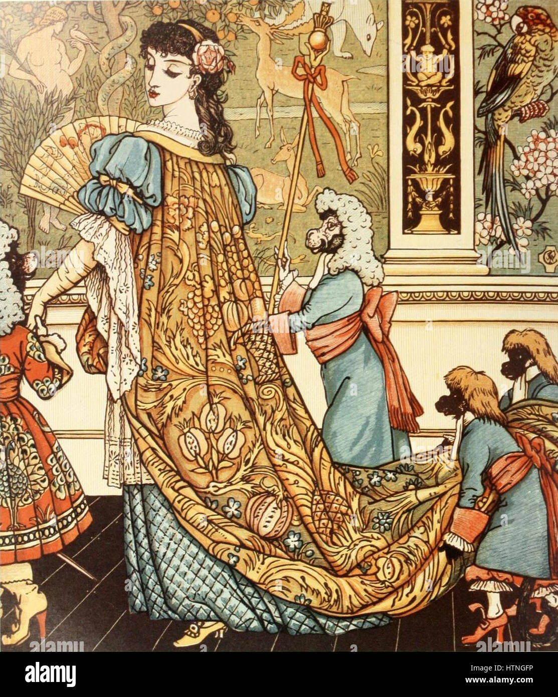 Walter Crane, illustration de la Belle et la Bête, 1875 Banque D'Images