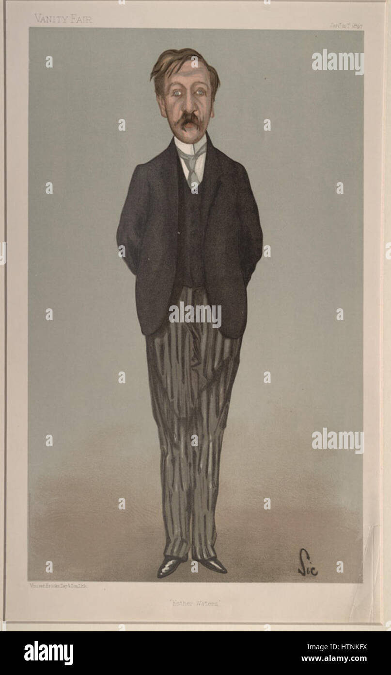 George Moore par Walter Sickert Vanity Fair 21 Janvier 1897 Banque D'Images