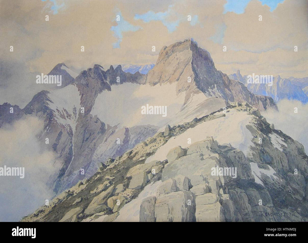 Parseierspitze Reschreiter Banque D'Images