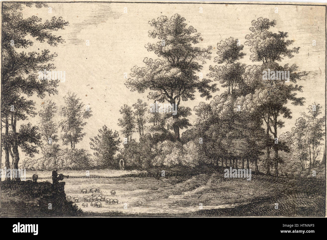 Place Wenceslas Hollar - Paysage boisé Banque D'Images