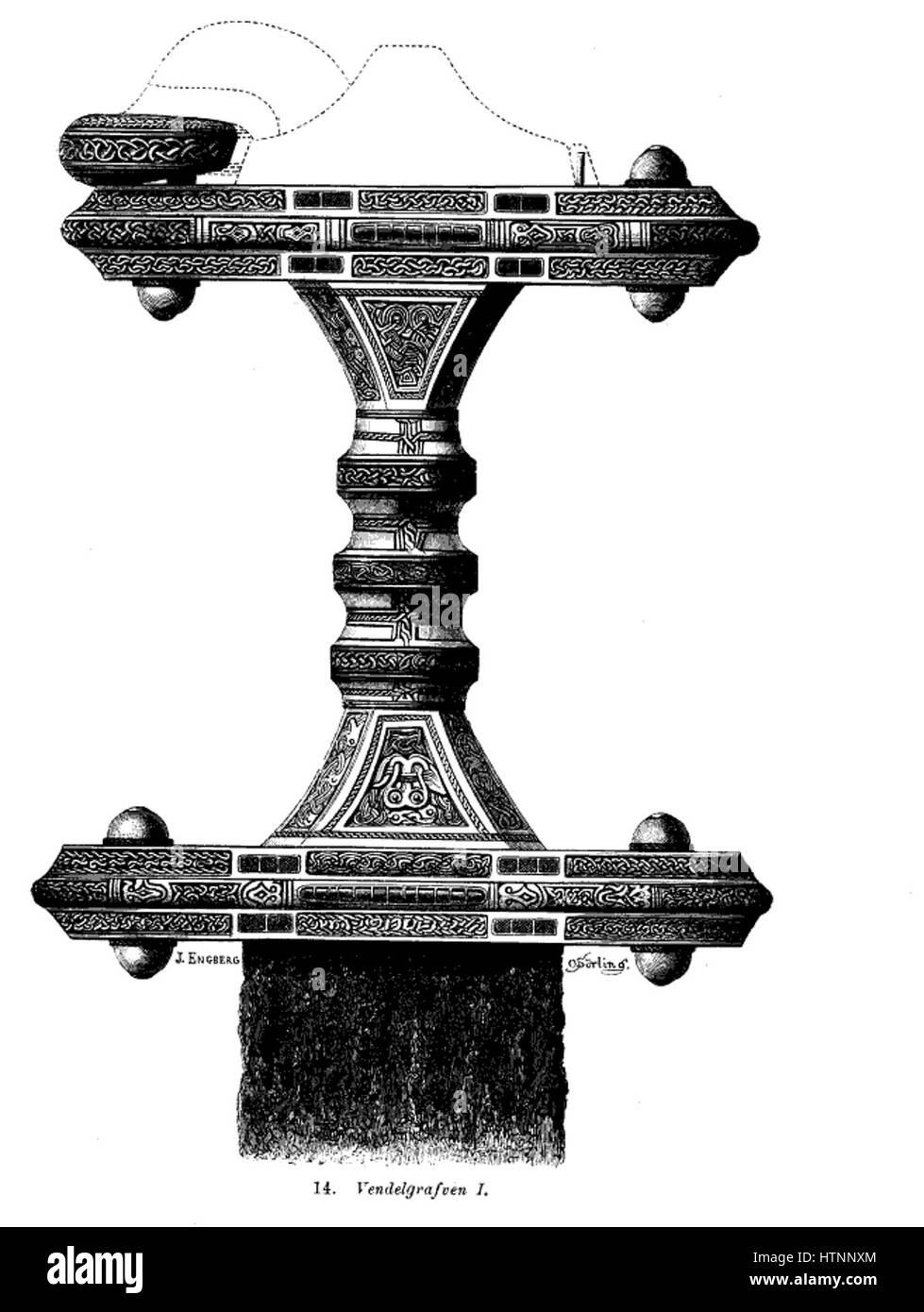 Vendel voile graves 0053.5 Banque D'Images