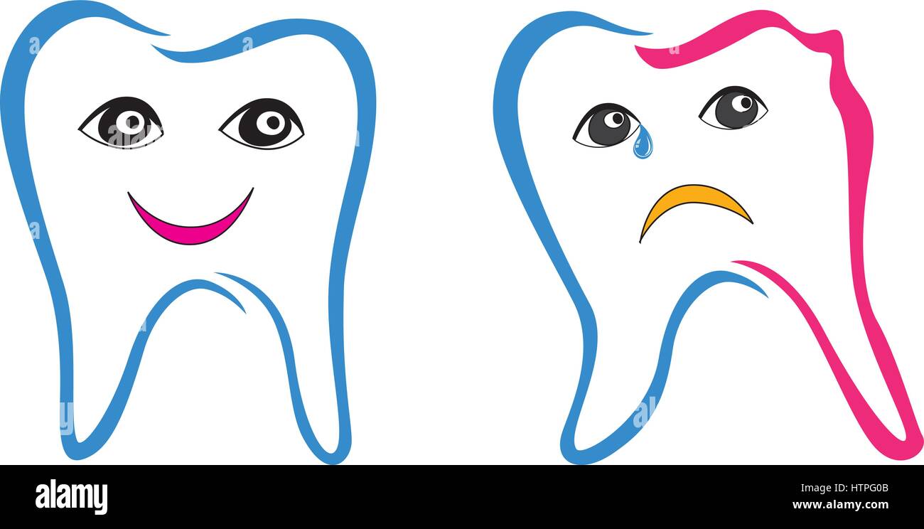 Jeu de dents. les dents blanches signe. médical dentaire colection isolés. Illustration de Vecteur
